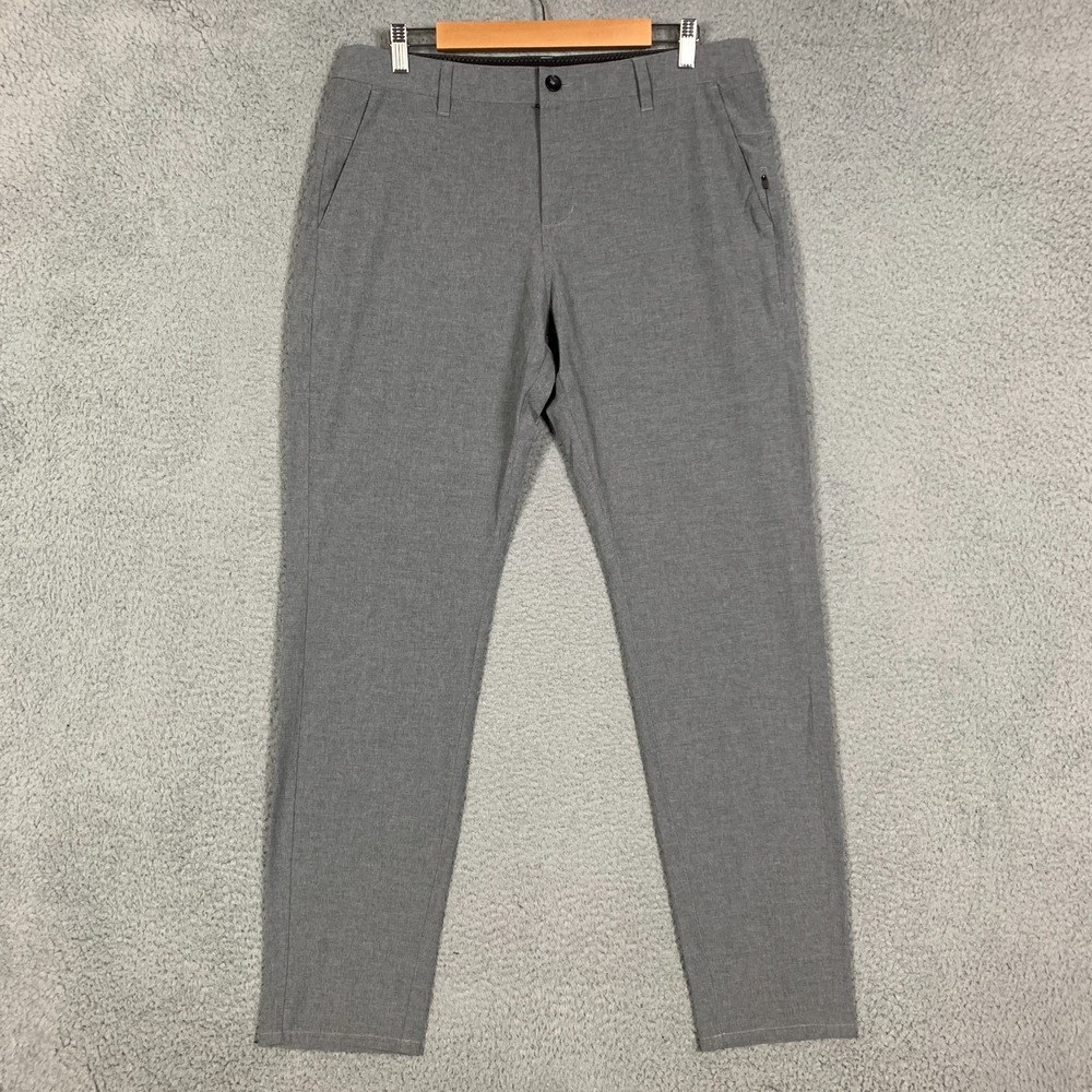 Vuori Aim Pants Mens Actual 36 x 31 Gray Stretch Athletic Slim Casual Commute